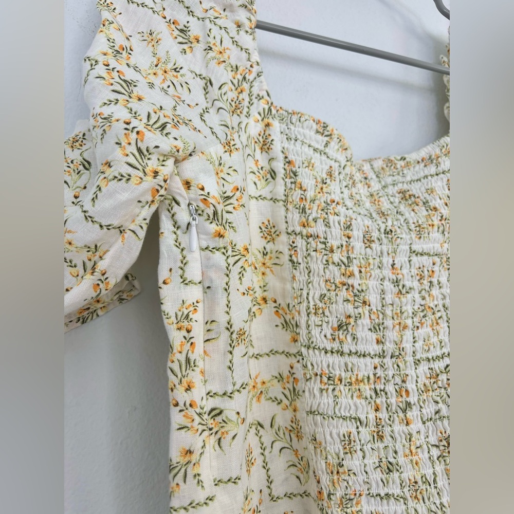 Joie NWT 100% linen floral print blouse Sz Medium - Picture 8 of 8